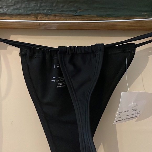 2/$25 Betty Jade Black Thong Swim Bottom Size XL - Picture 8 of 11
